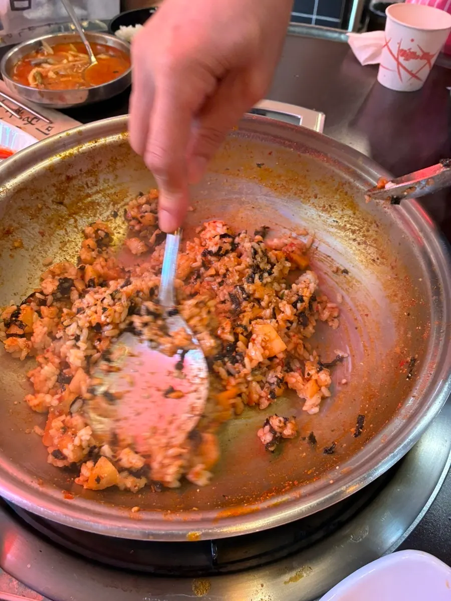 Extra order of kkakdugi fried rice