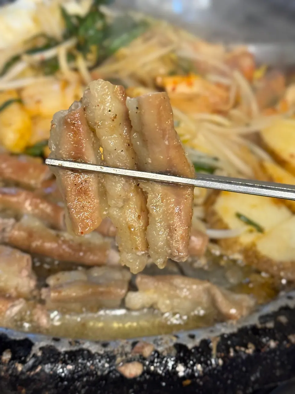 Steamed egg served before the gopchang