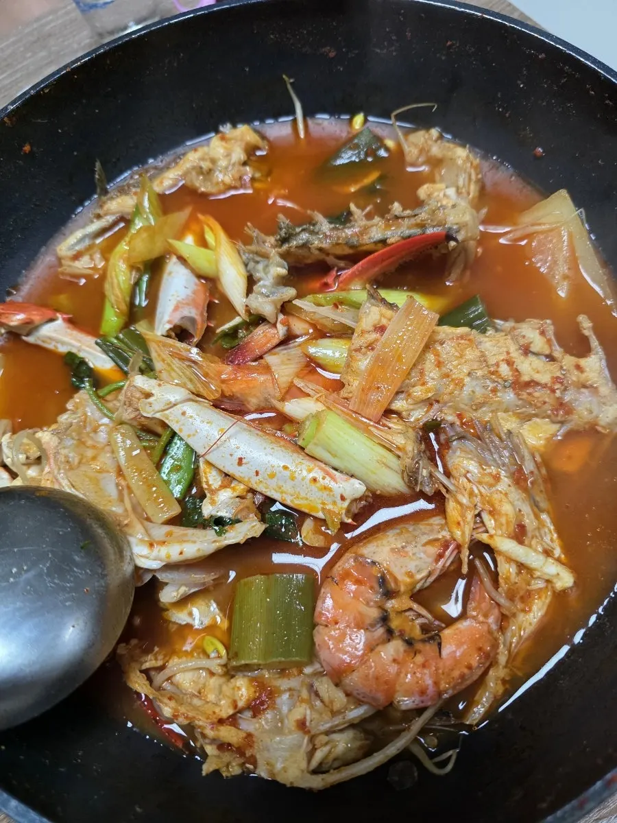 Crab meat packed full inside the steamed shell