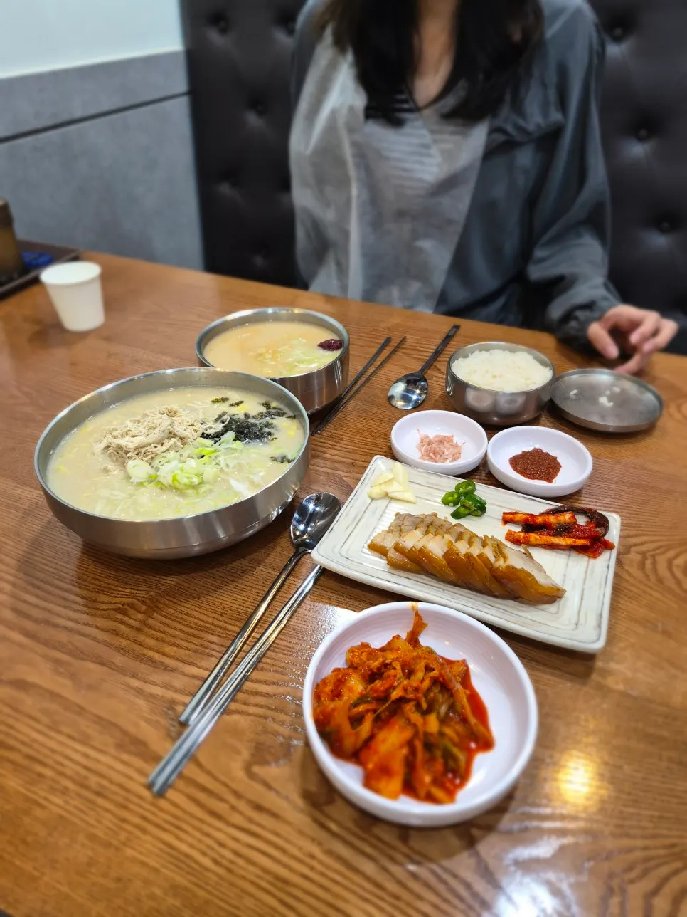 주문 내역이 담긴 태블릿 화면
