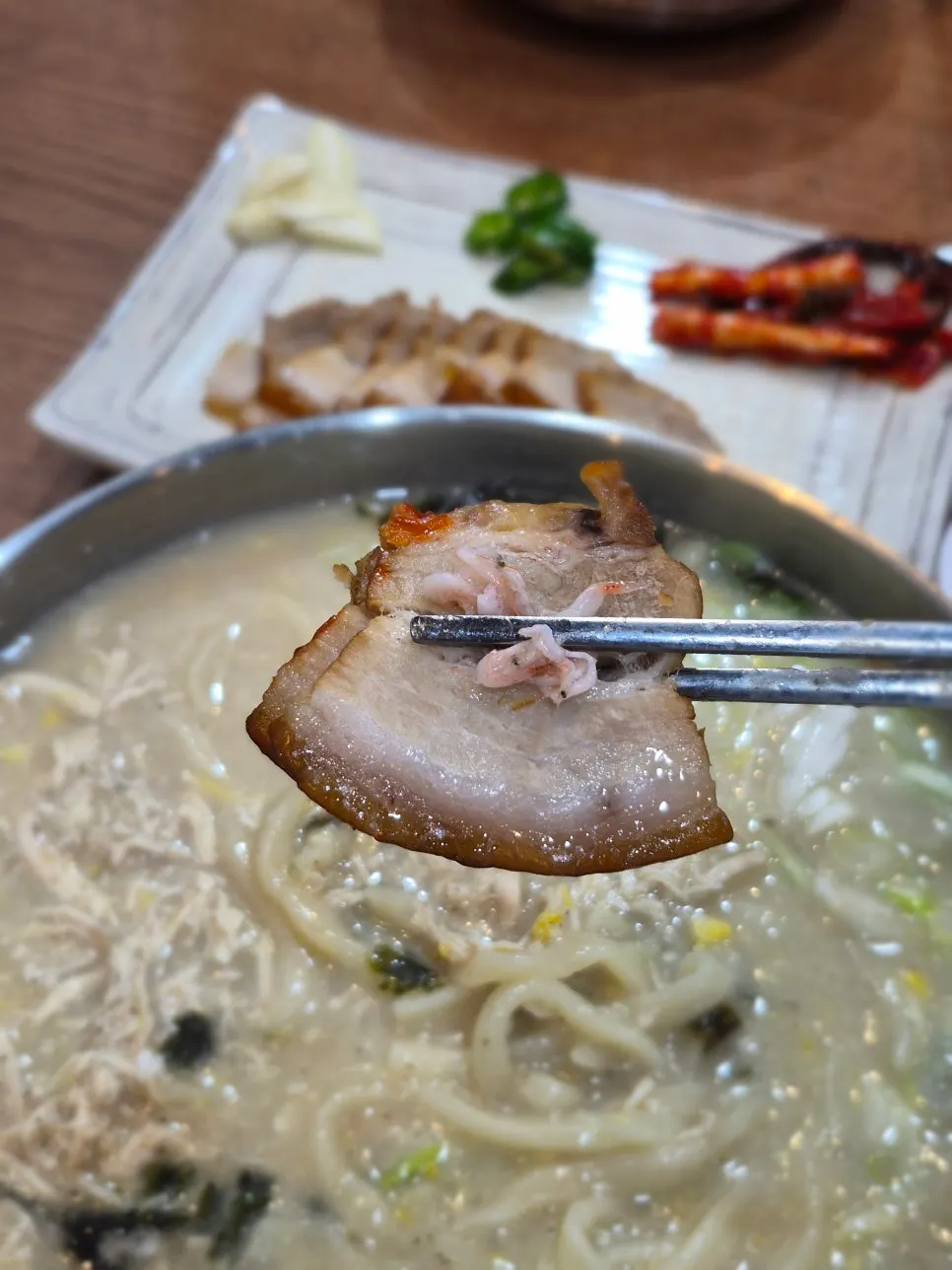 야들야들한 수육 클로즈업
