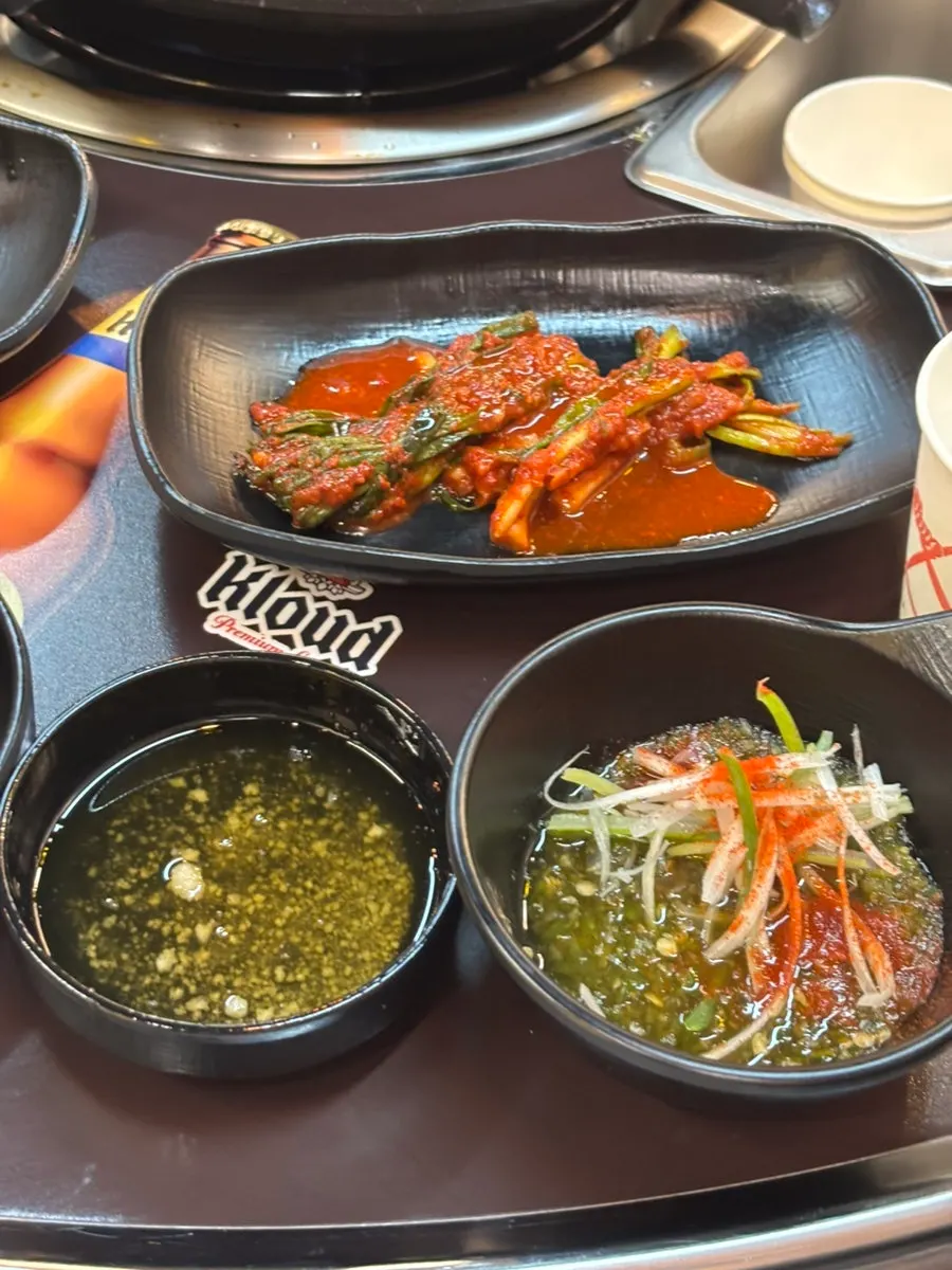 직판장에서 떼온 한우곱창 접시