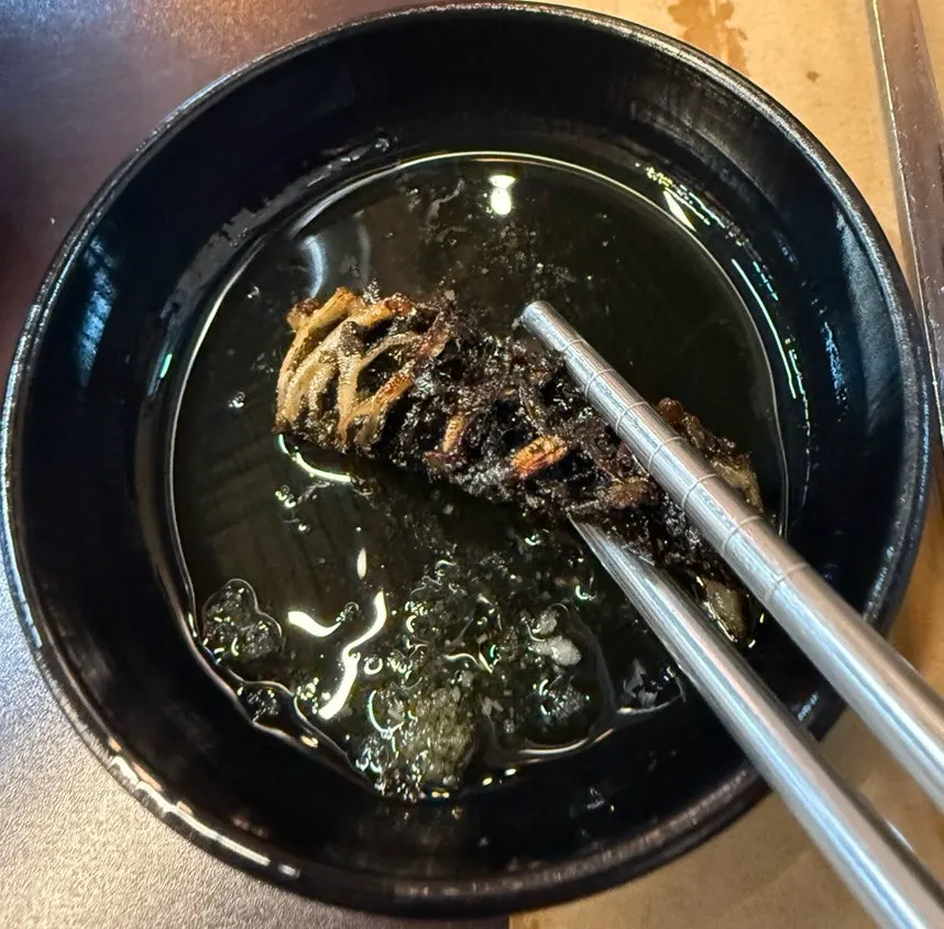 Heart and honeycomb tripe grilling