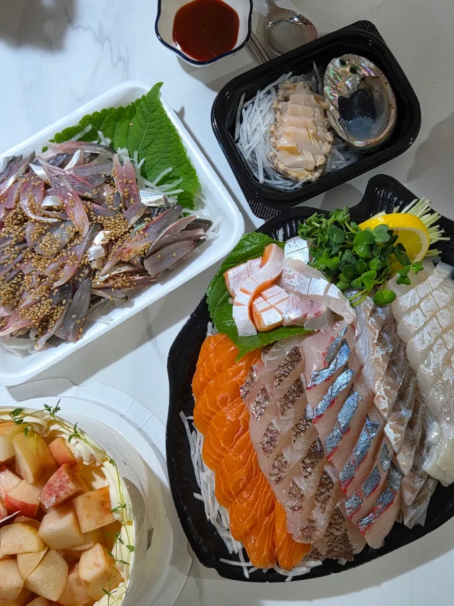 Photo of seasonal gizzard shad sashimi