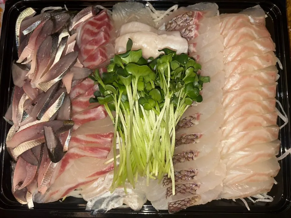 전어 대광어 대참돔 전광참회 중자 한 판