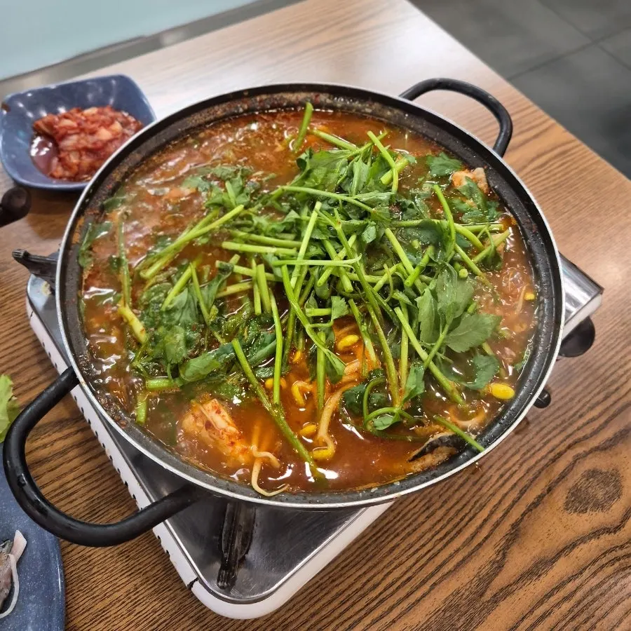 Rich spicy fish stew loaded with fish bones