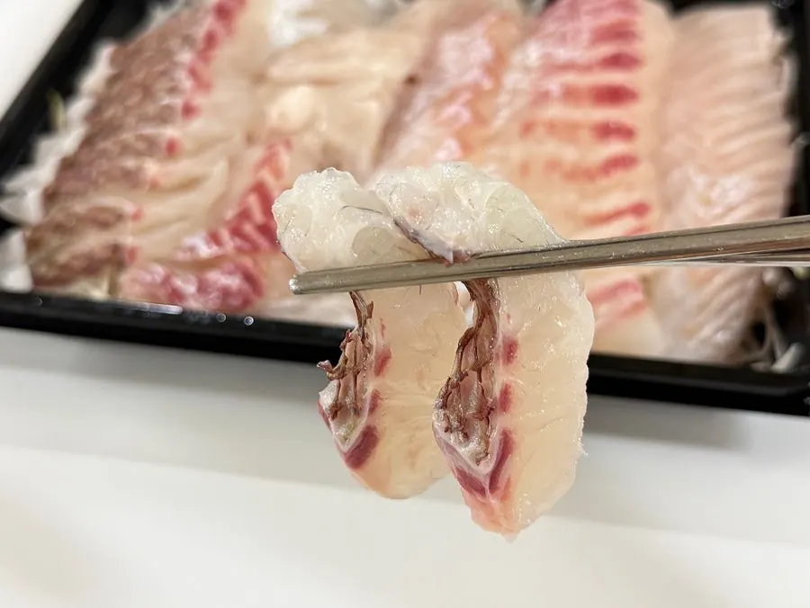 모듬회 회 한 점 클로즈업