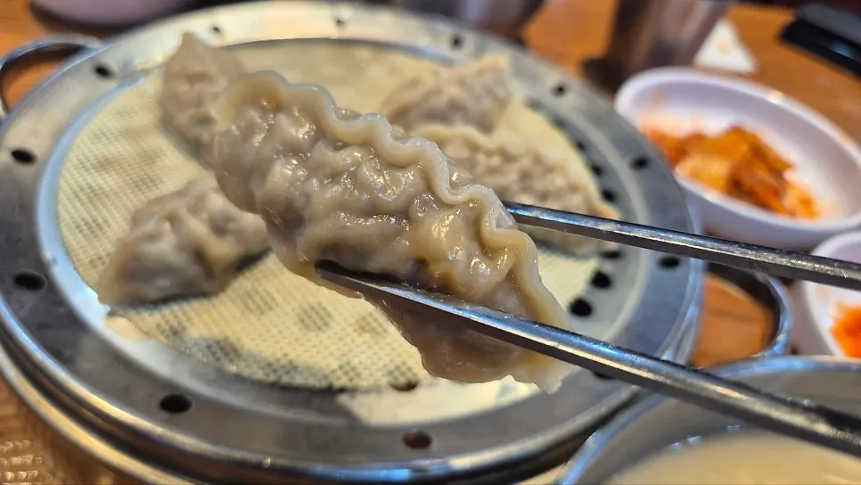 A meal with chicken kalguksu noodles