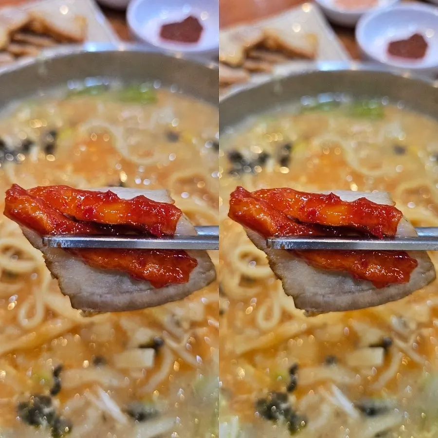무말랭이를 곁들인 수육