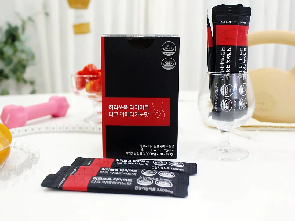 검정 박스의 허리쏙 다이어트 다크아메리카노맛 패키지