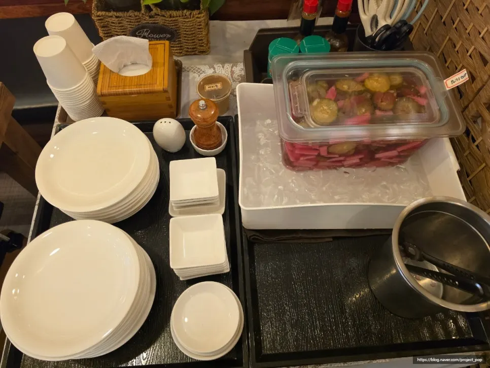 Self-serve pickles at Garlic Cook & Story