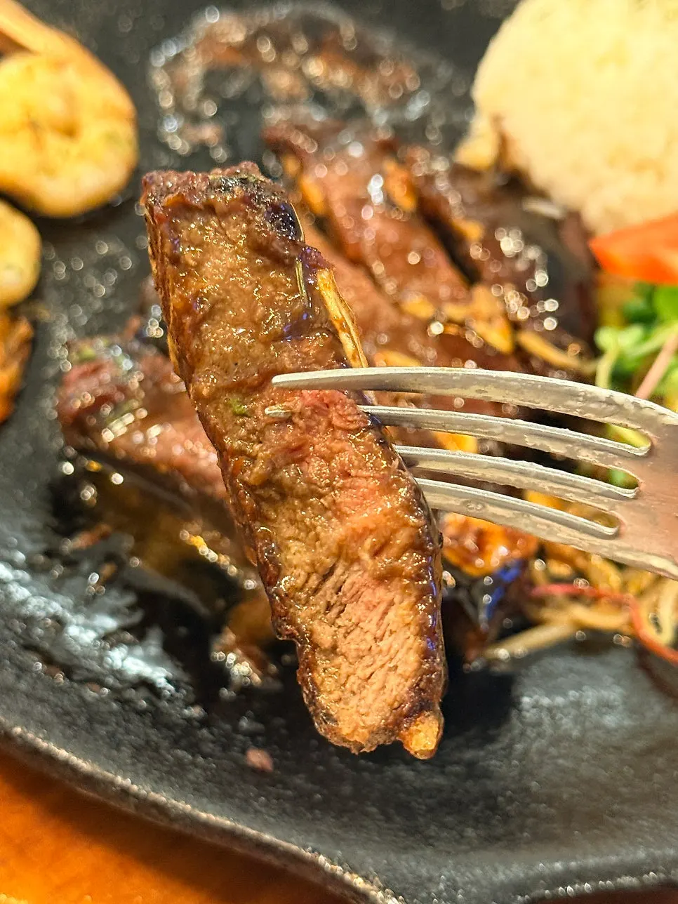 스테이크 접시 전체 구성