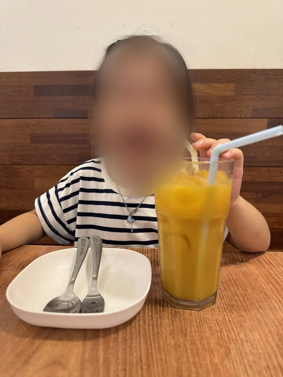 Orange juice ordered before the meal