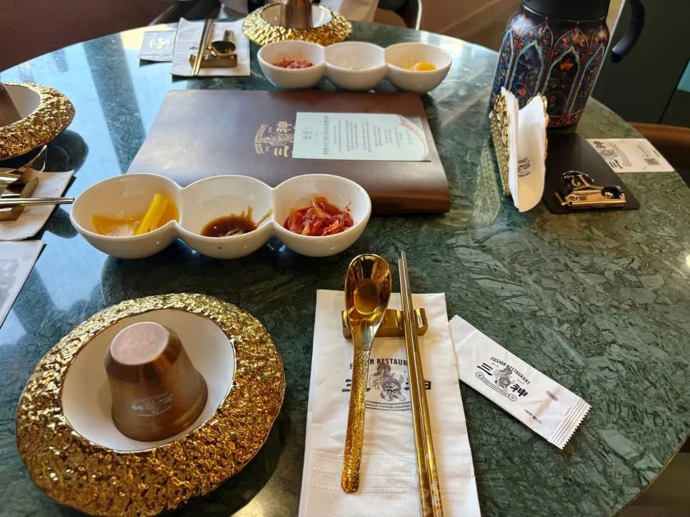 Table setting with elegant dishware