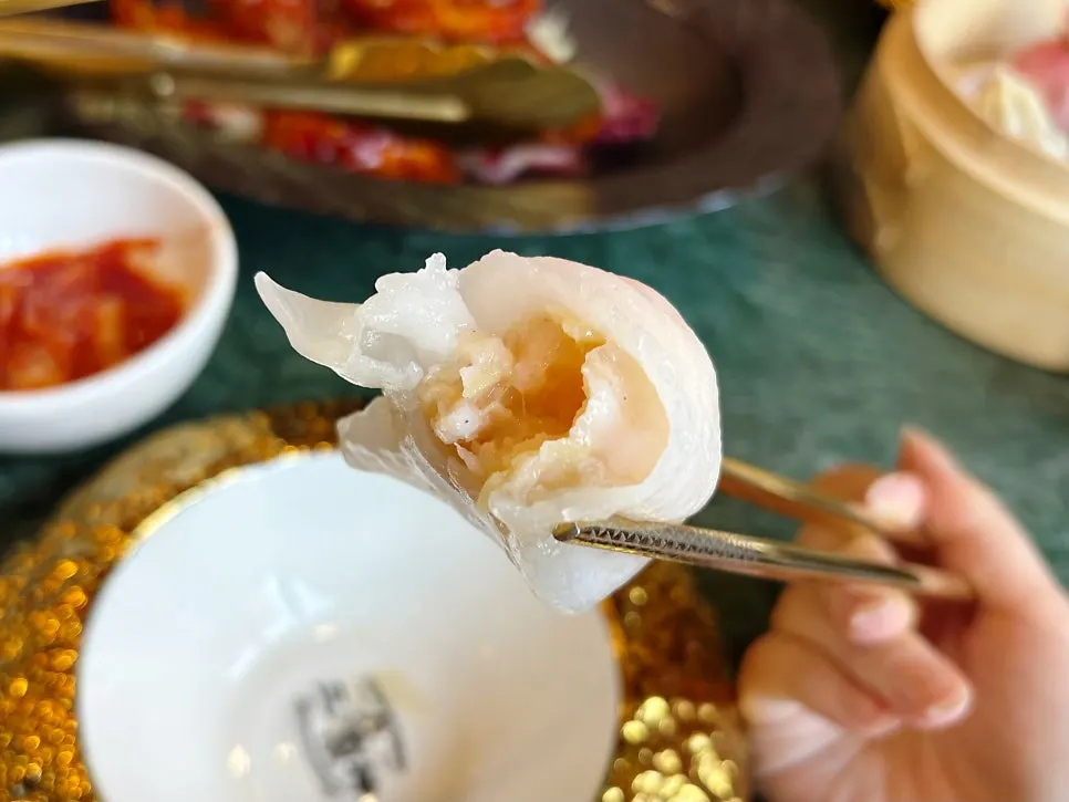 Shrimp har gow included in the course