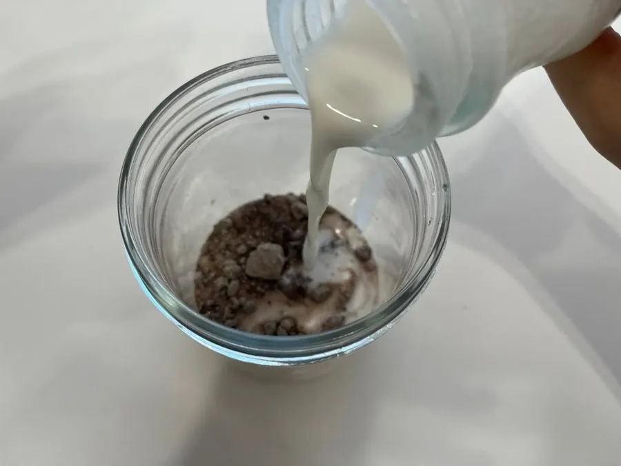 냉장 숙성 전 치아푸딩 컵