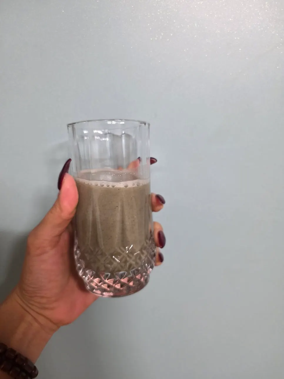 Heukseon grain drink showing leftover grain texture