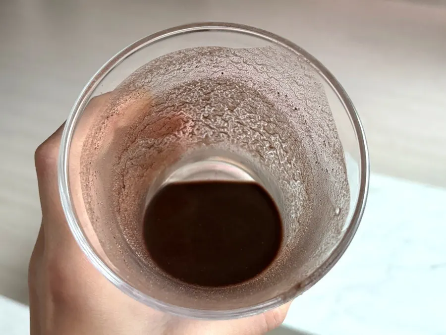 Recommended age label of 1 year and up with the chocolate soy milk drink