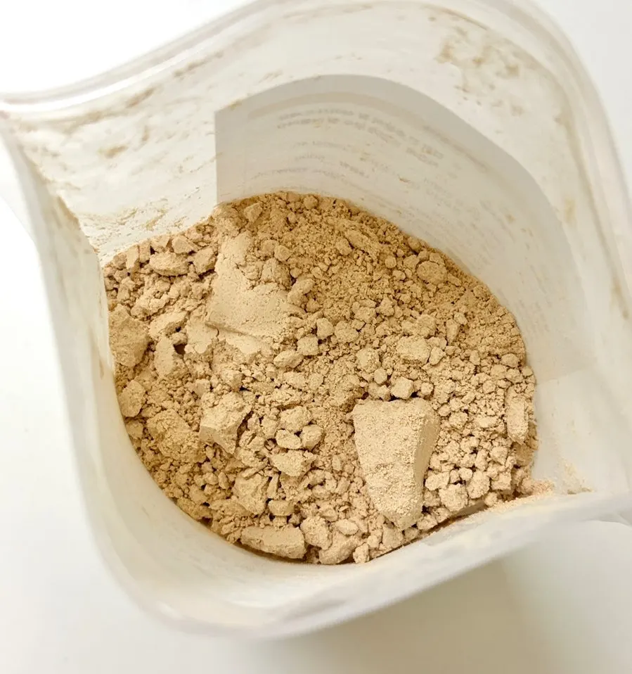 Opened bag of injeolmi soy milk powder