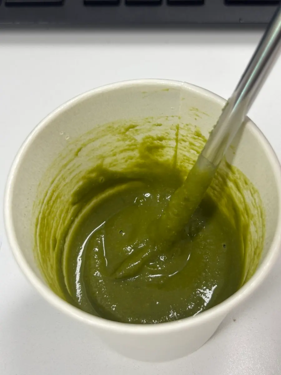 A dessert made using the matcha powder