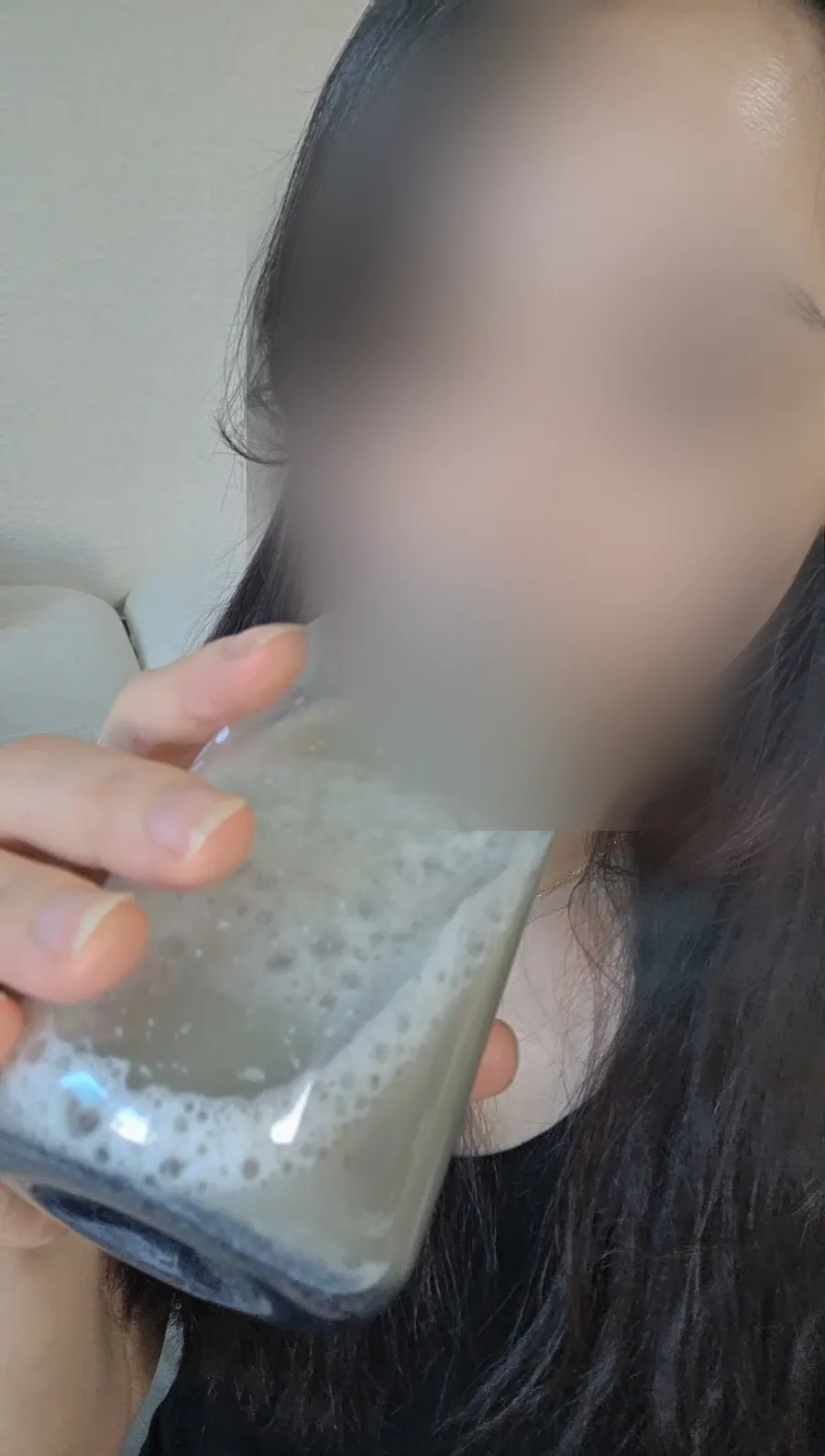 물통 안에 고르게 섞인 약콩두유