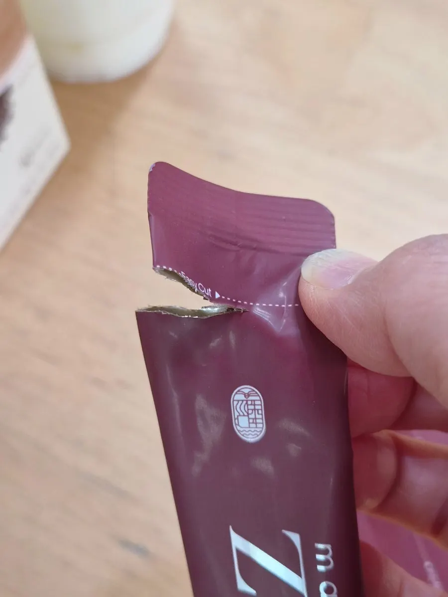 Milk tea stick and milk prepared together