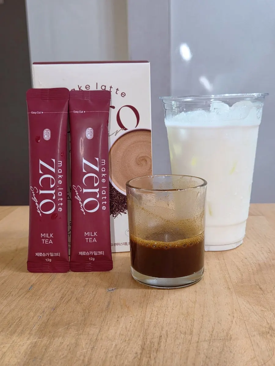 Home café milk tea styled like a café drink