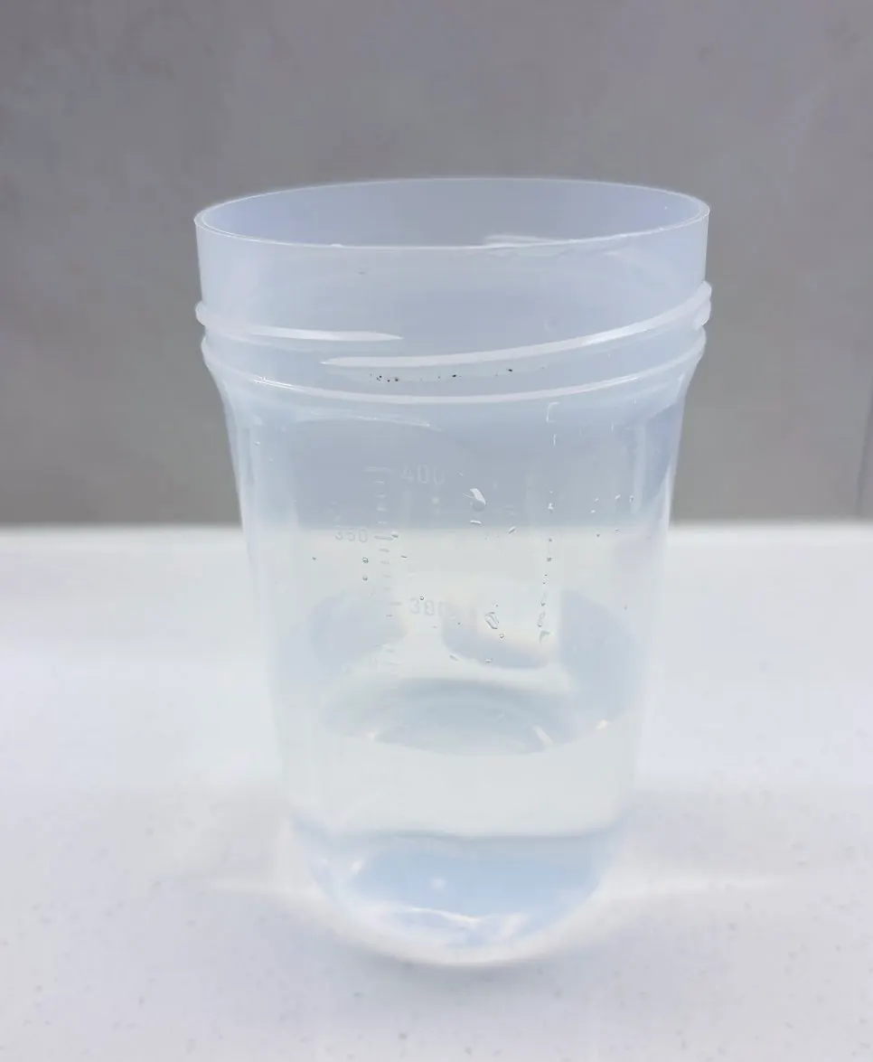 White soybean powder mixed into cold water
