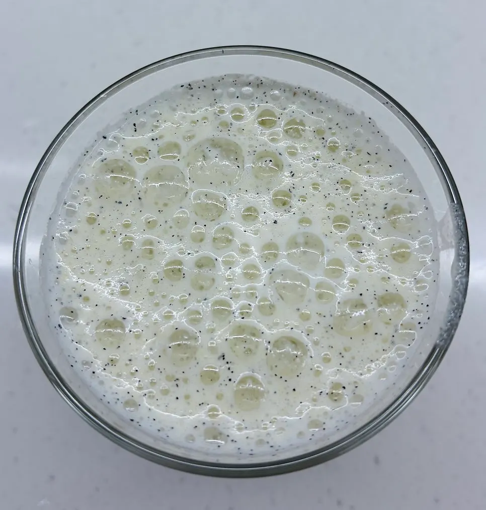Soy powder drink mixed with honey