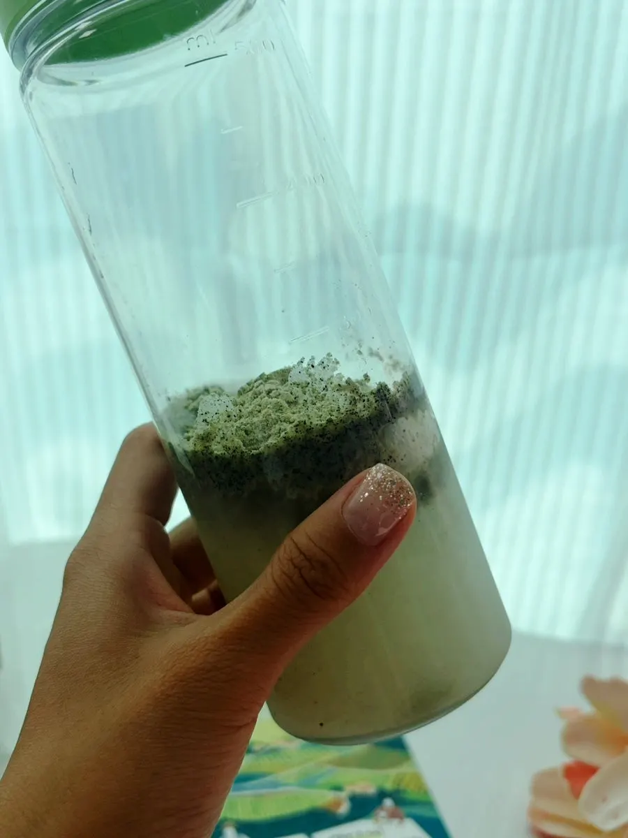 A cup of plain-tasting black soybean soy milk drink