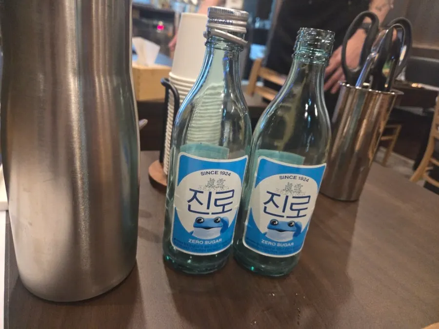 Refilled hot gomtang broth