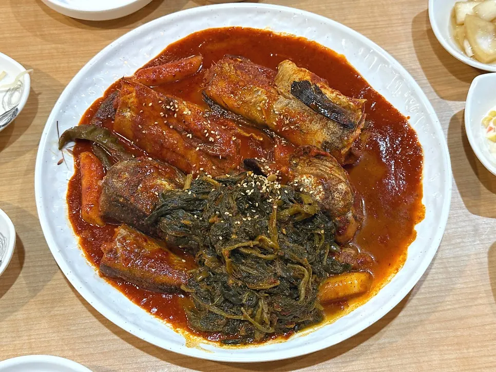 Freshly served siraegi braised pollock for two