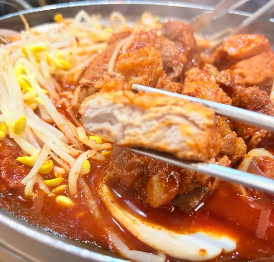 Spicy braised short ribs meat well soaked in sauce