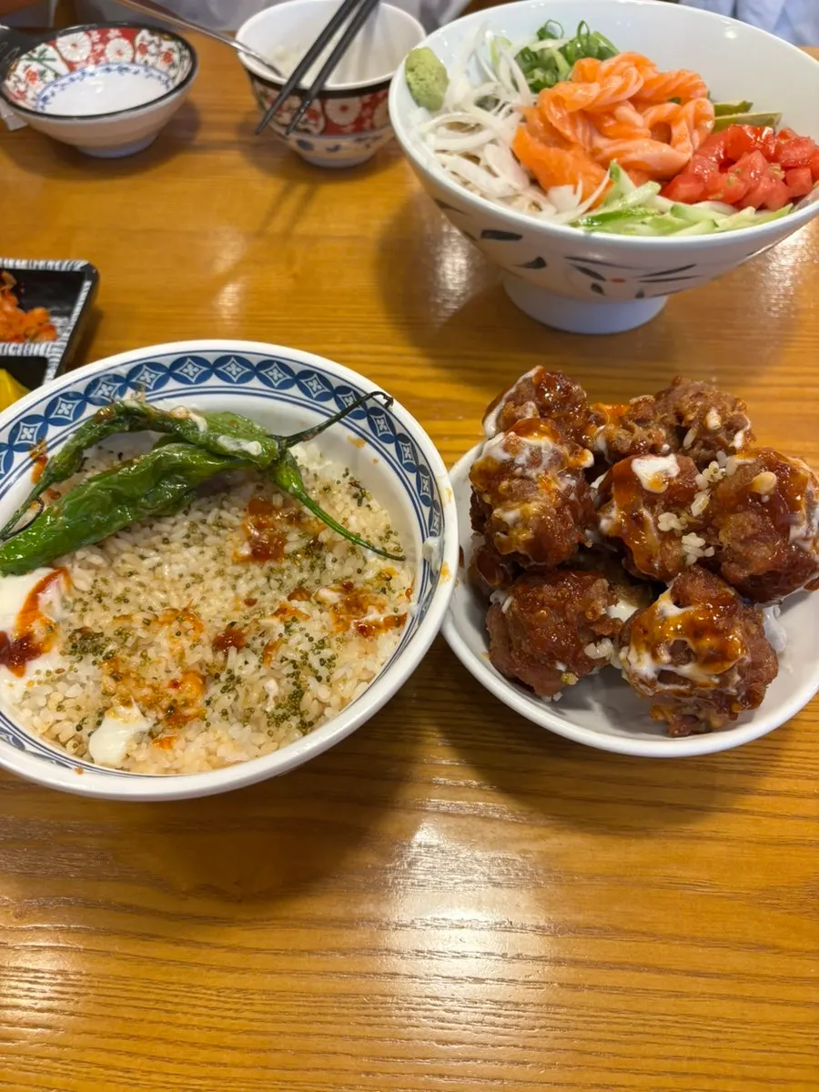 Giant oyakodon piled high with karaage