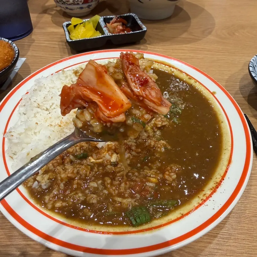 Inside of the croquette with corn and potato