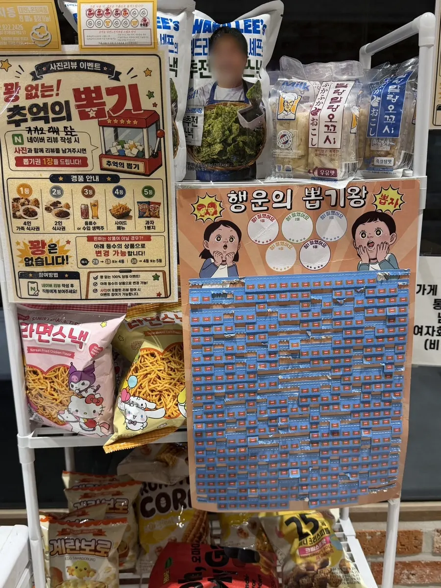 A nostalgic lucky draw machine at the restaurant