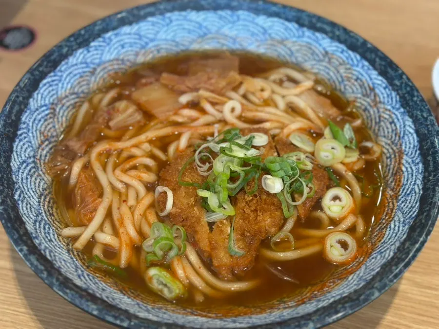 Pork cutlet kimchi nabe udon at Gatjidong Noeun Branch
