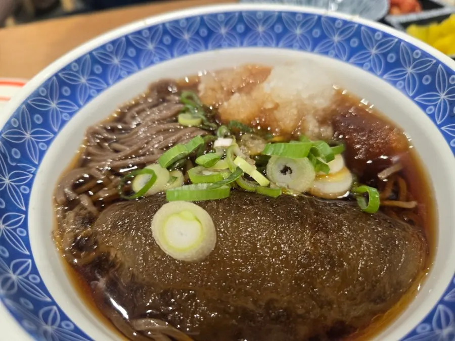 Icy slush soba swapped in for the half-and-half pork cutlet set