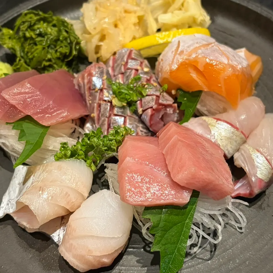Red-fleshed sashimi, likely tuna