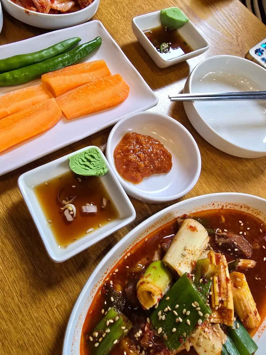 Menu before ordering suyuk and Naju gomtang