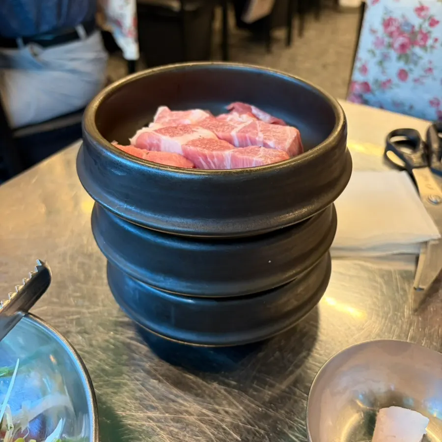 Kimchi to be grilled at the table