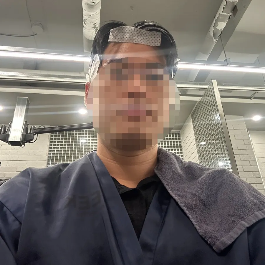 시술 중 제공된 음료와 다운펌 작업