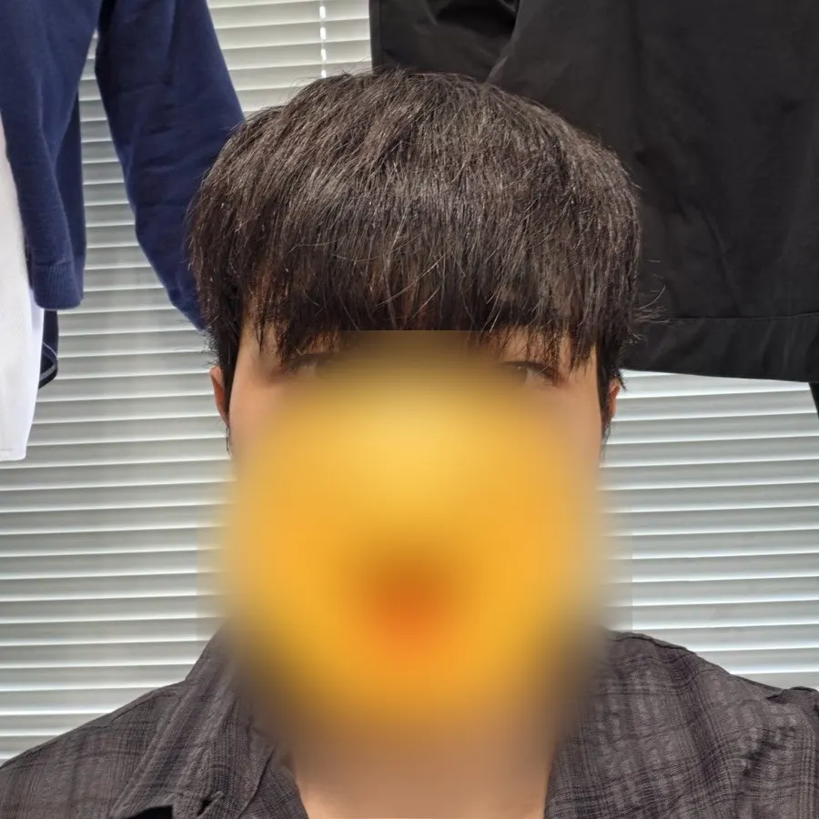 Dry, unkempt men's hair before the treatment