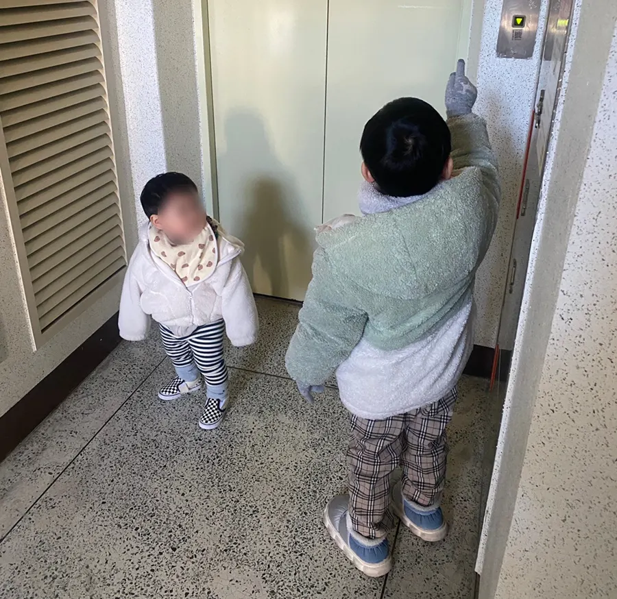 並んで写る二人の子どもの成長の様子