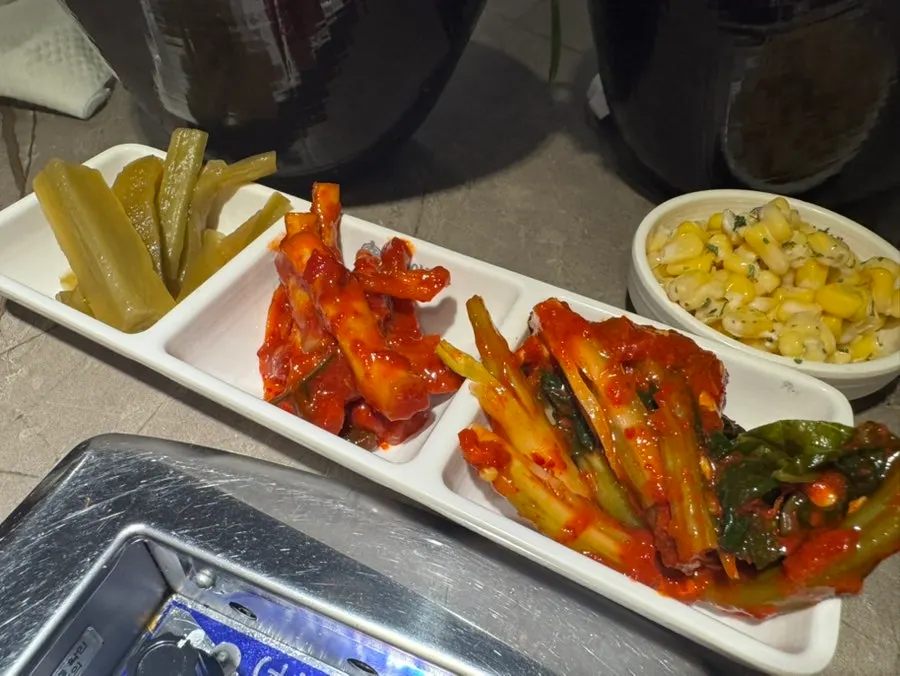 Self-serve corner with shabu-shabu ingredients