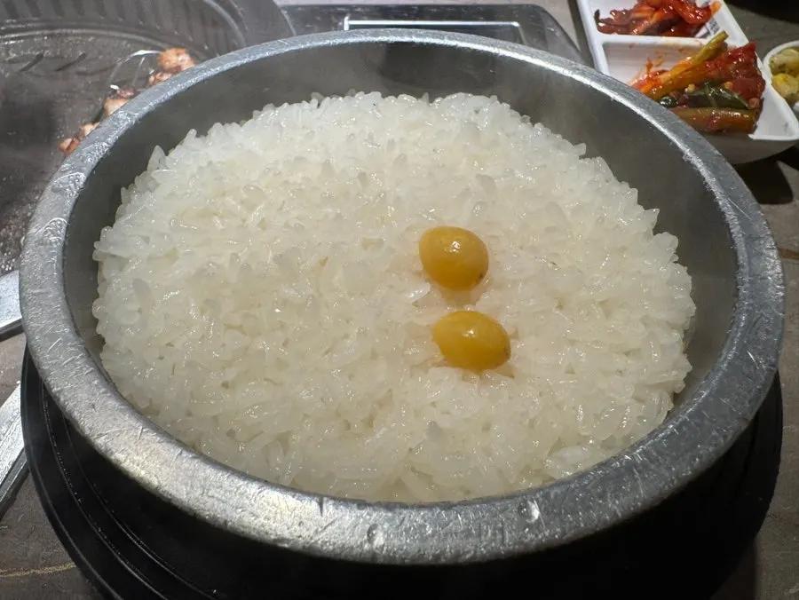 Sungnyung made by adding water to the rice pot