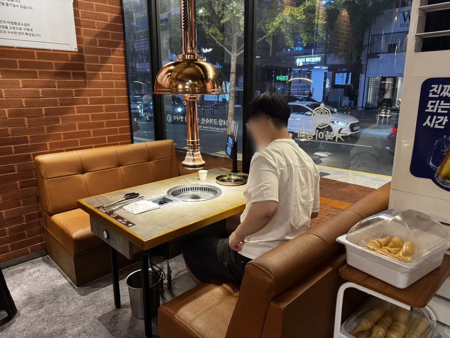Interior with large tables for groups