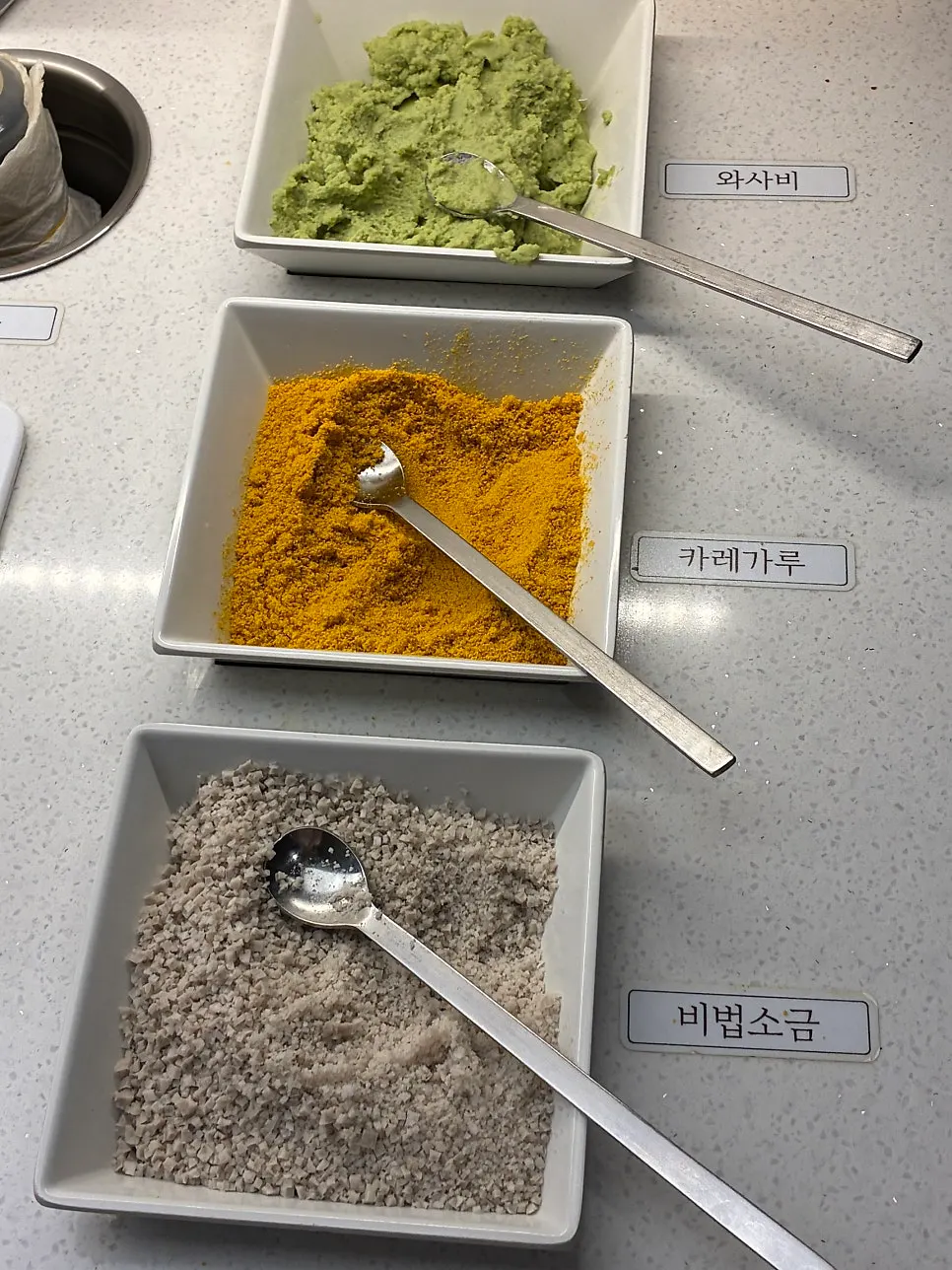 Self-serve bar with a wide range of side dishes