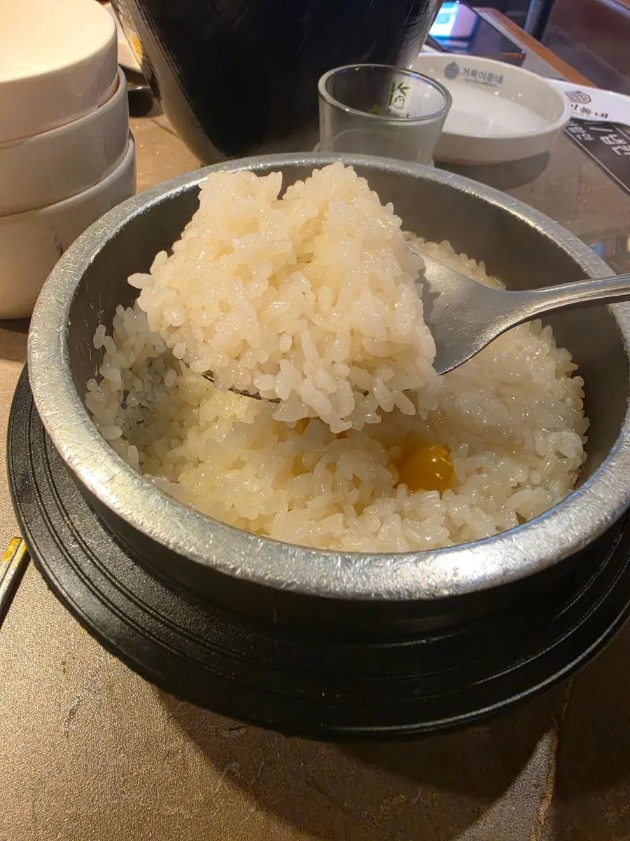 Doenjang-jjigae paired with pot rice