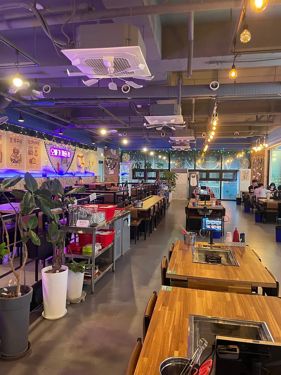 Restaurant seating with generous spacing between tables